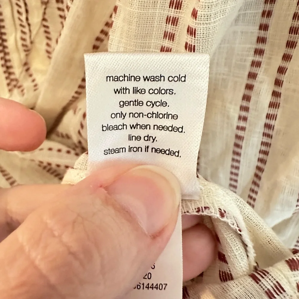 NWT ELIZABETH AND JAMES Pintuck puff sleeve 100% cotton cottagecore gypsy blouse - Picture 10 of 14